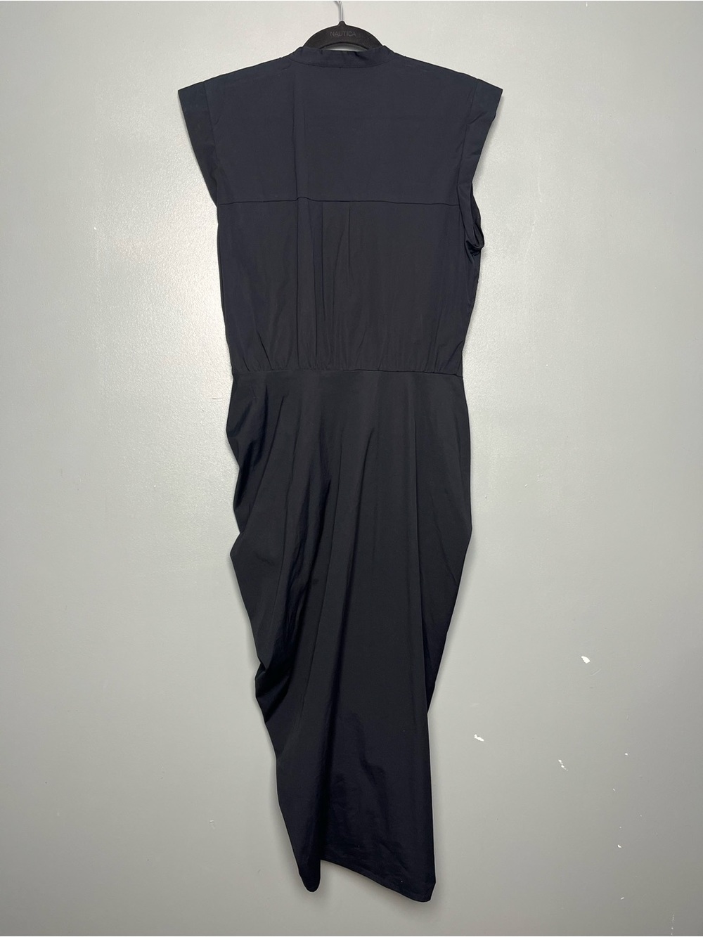 Veronica Beard Bell Ruched Button Front Shirt Dress Black Women’s Size 8 - Picture 4 of 10